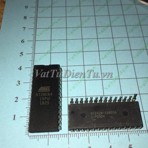 AT28C64B-15PU AT28C64 15PU DIP28 IC EEPROM 64KBIT 150NS(TM); Mã: AT28C64B-15PU; Kiểu chân: cắm DIP-28; Thương hiệu: ATMEL; Xuất xứ: chính hãng