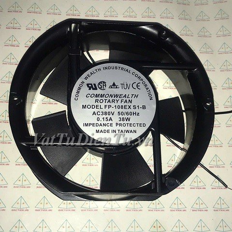 FP-108EX-S1-B Quạt tản nhiệt 380V 0.15A 38W 172x150x51mm ROTARY FAN 2 dây; Mã: FP-108EX-S1-B; Thương hiệu: ROTARY FAN; Xuất xứ: Hàng mới