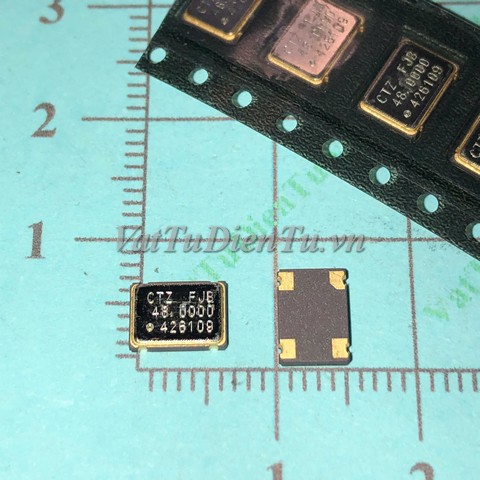 Thạch anh 48MHz 4 chân dán 7050 7x5mm OSC 3V3-5V; Kiểu chân: dán OSC 7050; Mã: TA7050-3V3-48MHz; Thông số: 4 chân dán 7050 7x5mm, Pin 1 OE Function, Pin 2 GND, Pin 3 Clock Output, Pin 4 VDD
