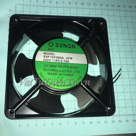 XNF12038HA Quạt tản nhiệt 220V 0.14A 22W 120x120x38mm SVNONXF 2 dây; Mã: XNF12038HA; Thương hiệu: SVNONXF; Xuất xứ: Hàng mới