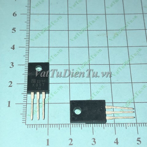 2SK897 K897 TO220F N Mosfet 4A 550V; Mã: K897; Kiểu chân: 3 chân cắm TO-220F; Xuất xứ: Hàng mới