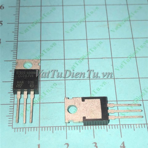 BTB24-600BW TO220 TRIAC 24A 600V; Mã: BTB24-600BW; Kiểu chân: 3 chân cắm TO-220; Xuất xứ: Hàng mới; Thương hiệu: ST