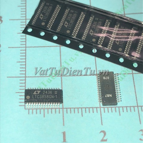 LTC3858GN-1 LTC3858GN SSOP28 IC Nguồn, 2-Phase Synchronous Step-Down Controller; Mã: LTC3858GN-1; Kiểu chân: 28 chân dán SSOP-28; Xuất xứ: Hàng mới