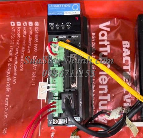 Sửa AC SERVO SYSTEMS SANMOTION Q SANYO DENKI QS1A03AA036A3PAR 0306 Lỗi AL62 Main circuit under voltage Sửa chữa AC SERVO SYSTEMS SANMOTION Q SANYO DENKI Model: QS1A03AA036A3PAR Serial: 0306 Lỗi AL62 Main circuit under voltage Phụ kiện kèm theo: AC SERVO MOTOR SANMOTION Q SANYO DENKI Model: Q1AA07075DCPR1M Serial: 07RB