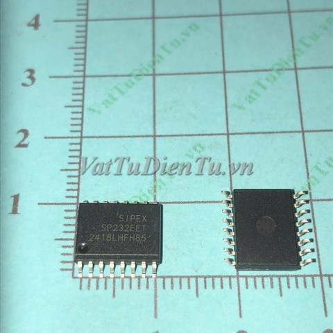 SP232EET WSOP16 IC Driver, Dual Transmitter/Receiver RS-232 16-Pin SOIC W T/R; Mã: SP232EET; Kiểu chân: dán 16 chân WSOP-16; Xuất xứ: Hàng mới; Thương hiệu: SIPEX