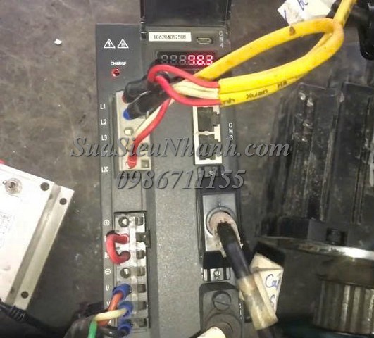 Sửa AC SERVO DRIVER INVT 1kW SV-DA200-1R0-2-E0 2508 Lỗi nổ công suất Sửa chữa AC SERVO DRIVER INVT 1kW Model: SV-DA200-1R0-2-E0 Serial: 2508 Lỗi nổ công suất Phụ kiện kèm theo: AC SERVO MOTOR INVT 1kW Model: SV-MM13-1R0E-2-1A0-1000 Serial: 0660