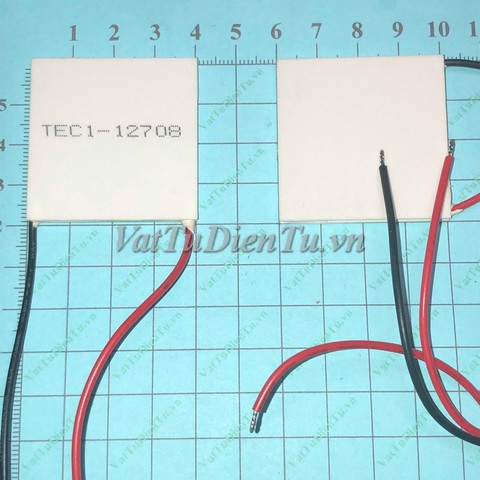 TEC1-12708 Sò nóng lạnh Peltier TEC1-12708 W40xH40xT3.9mm; Mã: TEC1-12708; Hàng tương đương: TEC1-12703 TEC1-12704 TEC1-12705 TEC1-12706 TEC1-12707 TEC1-12710 TEC1-12709 TEC1-12710 TEC1-12711 TEC1-12712