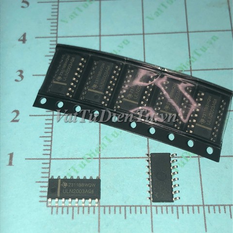 ULN2003A ULN2003ADR SOP16 IC Driver; Mã: ULN2003A; Kiểu chân: dán 16 chân SOP-16; Xuất xứ: Hàng mới; Thương hiệu: TI