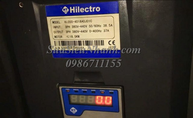 Sửa Biến tần Hilectro 18.5kW Hi200-4018A0J01C 0064 Lỗi mất hiển thị, Lỗi Er083 Sửa chữa Biến tần Hilectro 18.5kW Model: Hi200-4018A0J01C Serial: 0064 Lỗi mất hiển thị, Lỗi Er083