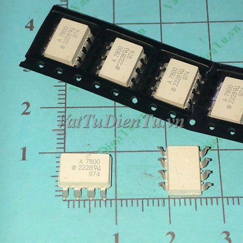HCPL-7800 A7800 SOP8 Photo Optocoupler Chính hãng; Mã: A7800; Hãng sx: AVAGO; Xuất xứ: Chính hãng; Kiểu chân: 8 chân dán SOP-8