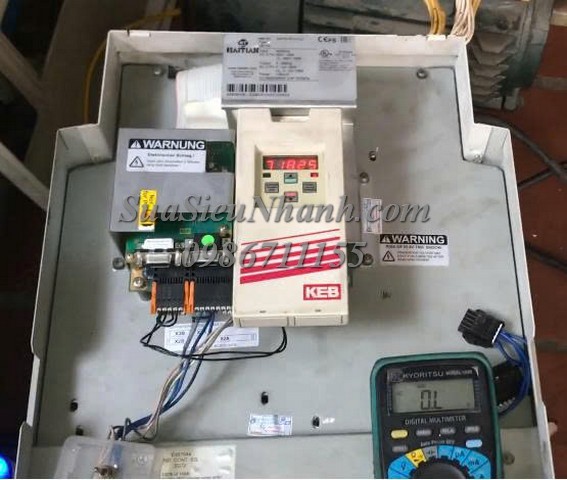 Sửa Biến tần KEB 90kW HAITIAN 24F5K1R-YVC2 6336 Lỗi E.PU Sửa chữa Biến tần KEB 90kW HAITIAN Model: 24F5K1R-YVC2 Serial: 6336 Lỗi E.PU