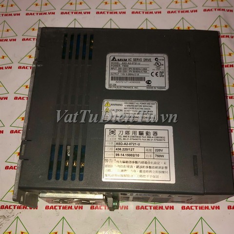 ASD-A2-0721-U 0005 AC SERVO DRIVER Delta 750W;Mã: ASD-A2-0721-U 0005;Xuất xứ: Hàng tháo máy