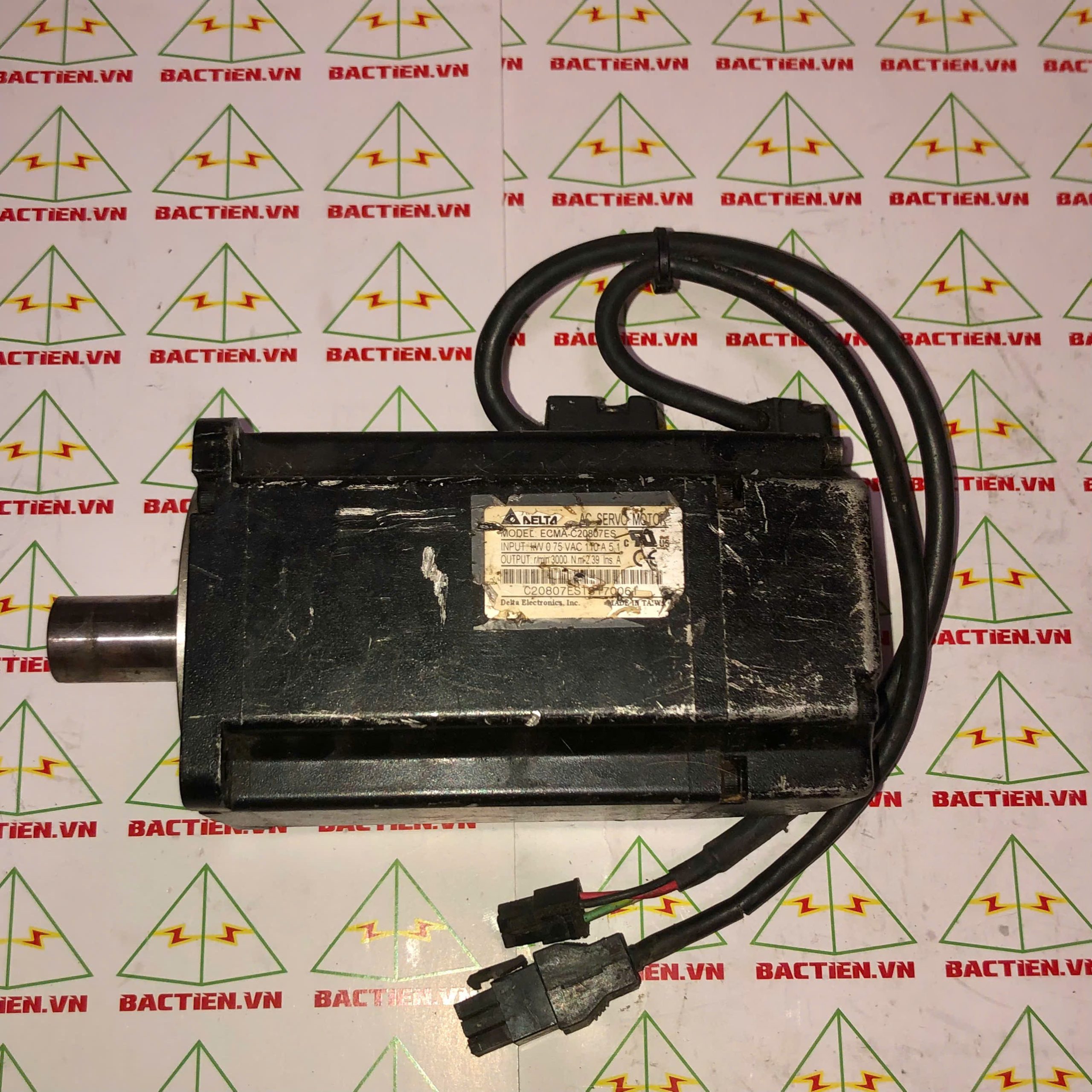 ECMA-C20807ES 0061 AC SERVO MOTOR 0.75kW DELTA;Mã: ECMA-C20807ES-0061;Xuất xứ: Hàng tháo máy