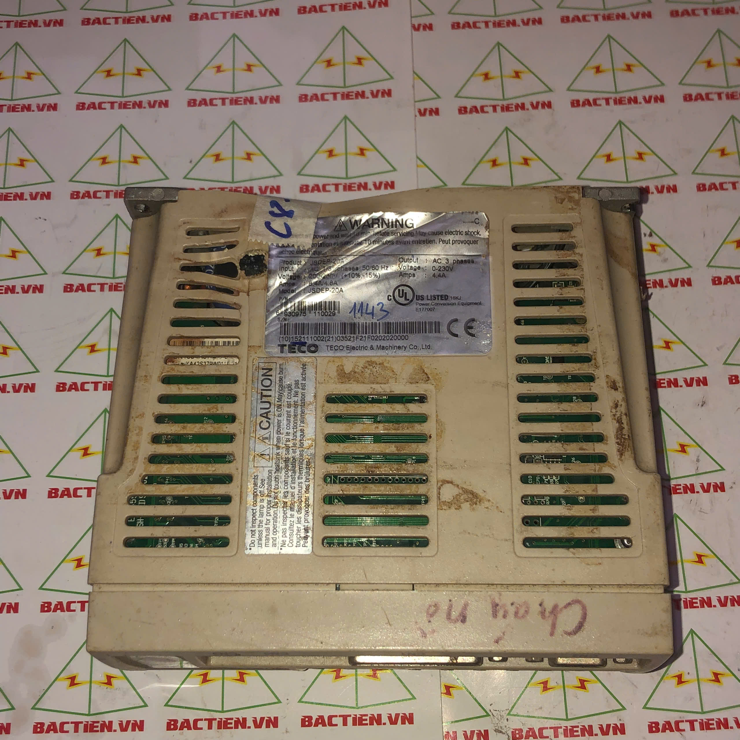 JSDEP-20A 0029B AC SERVO DRIVER TECO 750W;Mã: JSDEP-20A-0029B;Xuất xứ: Hàng tháo máy