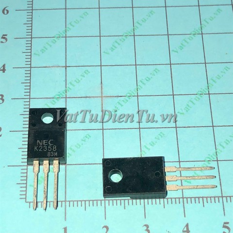 2SK2358 K2358 TO220F N MOSFET 6A 500V; Mã: K2358; Kiểu chân: cắm TO-220F; Xuất xứ: Hàng mới; Thương hiệu: NEC