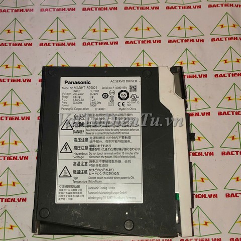 MADHT1505021 193N AC SERVO DRIVER 100W Panasonic;Mã: MADHT1505021 193N;Xuất xứ: Hàng tháo máy