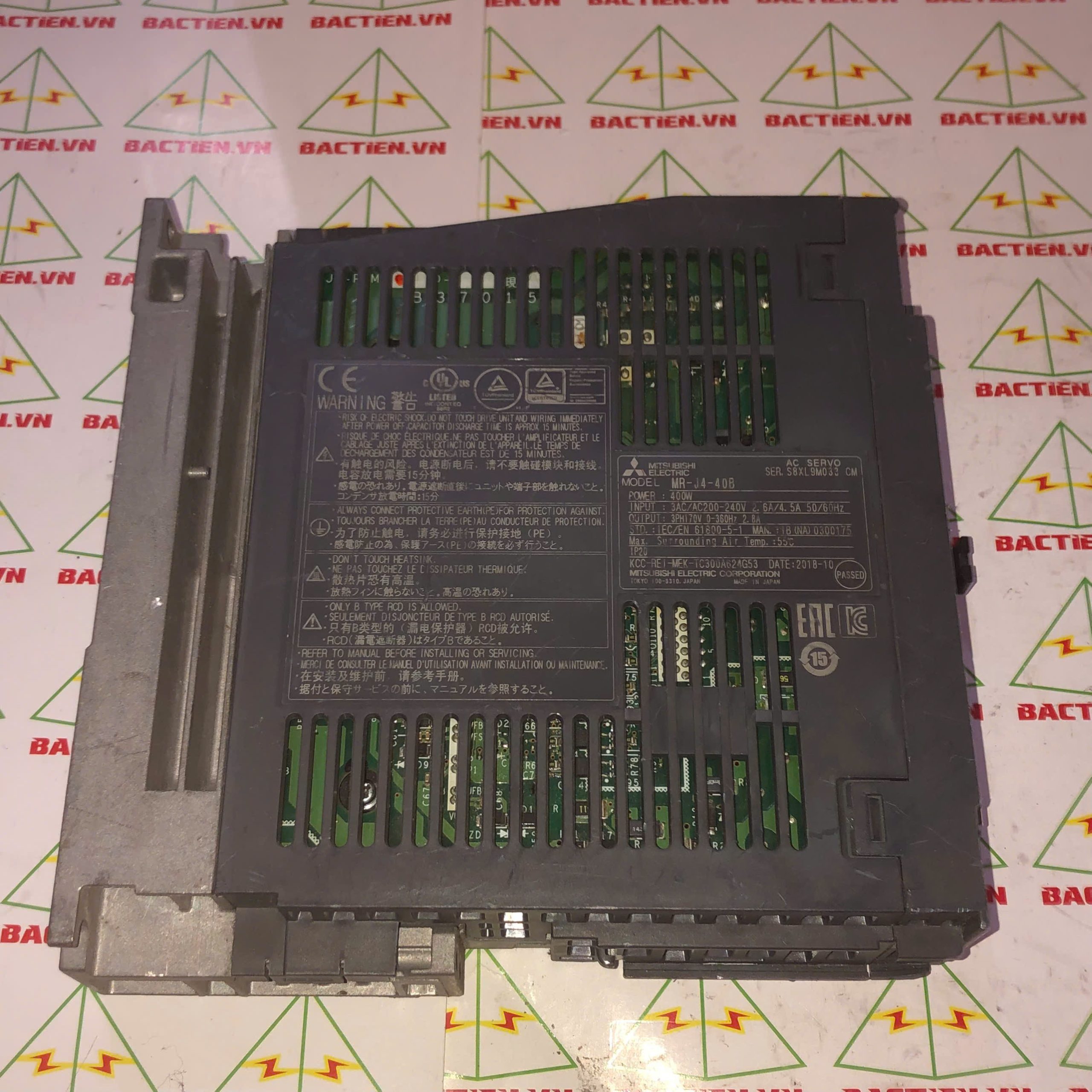 MR-J4-40B AC SERVO DRIVER 400W MITSUBISHI;Mã: MR-J4-40B-TM;Xuất xứ: Hàng tháo máy