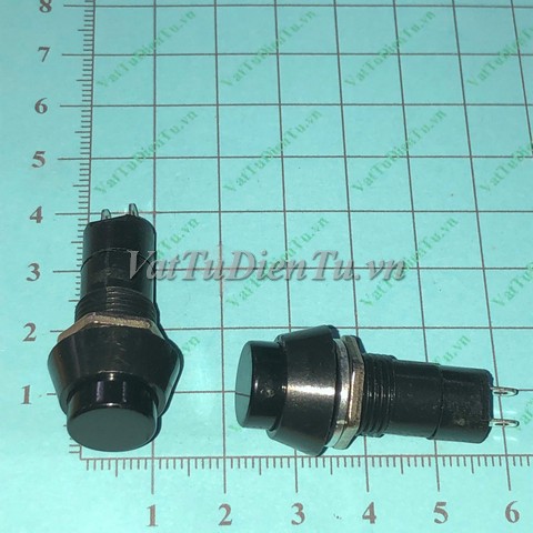 PBS-11 Nút nhấn tròn có khóa màu đen 12MM không dây; Mã: PBS-11B; Xuất xứ: Hàng mới