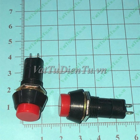 PBS-11 Nút nhấn tròn có khóa màu đỏ 12MM không dây; Mã: PBS-11R; Xuất xứ: Hàng mới