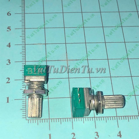 RK097NS RV097G Biến trở 1K đơn 3 chân, tay vặn dài 15mm, trục 6mm; Mã: RK097NS-B1K; Kiểu chân: 3 chân hàn mạch; Xuất xứ: Hàng mới