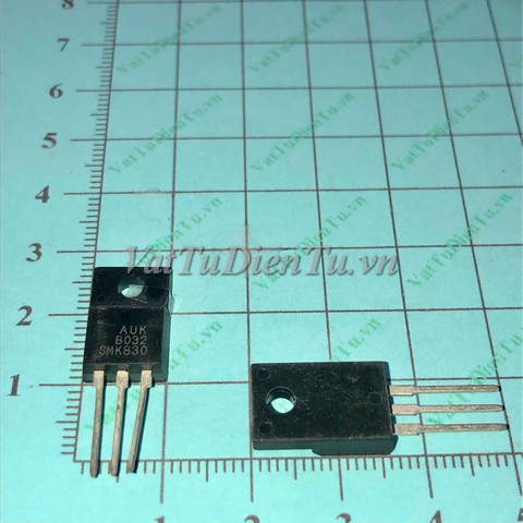 SMK830 SMK830P TO220F N MOSFET 4.5A 500V; Mã: SMK830; Kiểu chân: 3 chân cắm TO-220F; Thương hiệu: AUK; Xuất xứ: Hàng mới