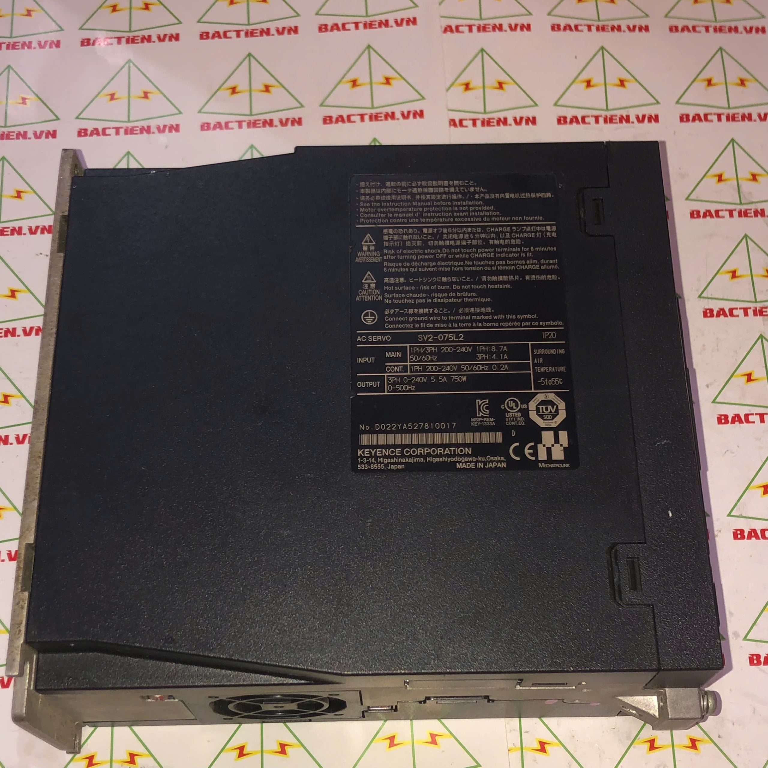 SV2-075L2 0017 AC SERVO DRIVER 750W KEYENCE;Mã: SV2-075L2-0017;Xuất xứ: Hàng tháo máy