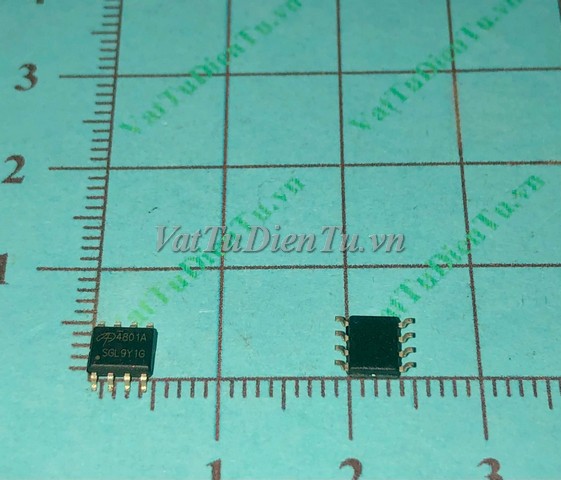 4801A AO4801A AO4801H SOP8 P Mosfet 5A 30V; Mã: 4801A; Kiểu chân: 8 chân dán SOP-8; Xuất xứ: Hàng mới; Thương hiệu: Alpha & Omega