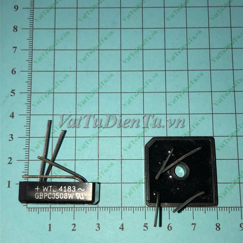 GBPC3508W GBPC 3508W Cầu Diode Chỉnh Lưu 35A 800V 4 chân tròn; Mã: GBPC3508W; Kiểu chân: cắm 4 chân; Xuất xứ: Hàng mới