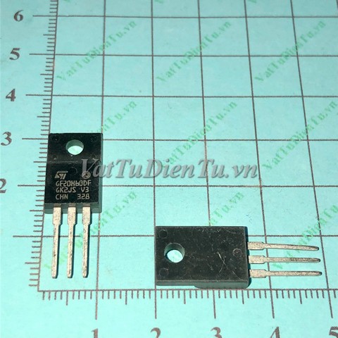 GF20H60DF STGF20H60DF TO220F IGBT 20A 600V, high speed trench gate field-stop IGBT; Mã: GF20H60DF; Kiểu chân: cắm 3 chân TO-220F; Xuất xứ: Hàng mới; Thương hiệu: ST