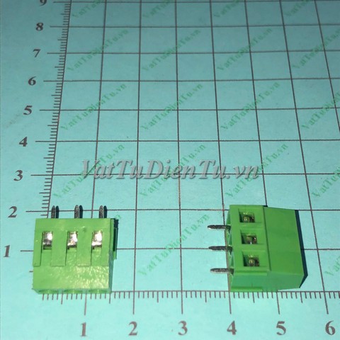 KF128-3P Connector Cầu đấu 3 chân xanh 5.08mm bắt ốc (CON 3 bắt ốc); Mã: KF128-3P-508; Kiểu chân: cắm , bắt ốc