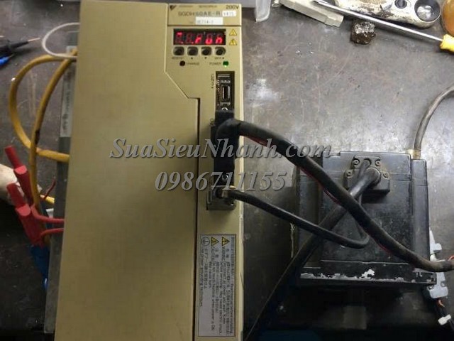 Sửa SERVO DRIVER YASKAWA 5kW SGDH-50AE-RY415 0008 Lỗi A.41 Sửa chữa SERVO DRIVER YASKAWA 5kW Model: SGDH-50AE-RY415 Serial: 0008 Lỗi A.41