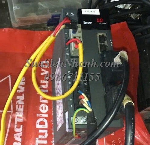 Sửa SERVO DRIVER INVT 1kW SV-DA200-1R0-2-E0 3212 Lỗi Sửa chữa SERVO DRIVER INVT 1kW Model: SV-DA200-1R0-2-E0 Serial: 3212 Lỗi lên nguồn nhưng không chạy