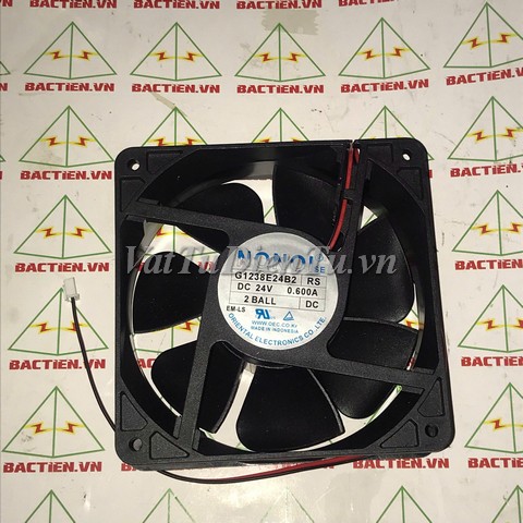 G1238E24B2 RS Quạt tản nhiệt DC24V 0.600A 120x120x38mm NONOIse 2 dây A1; Mã: G1238E24B2-A1; Thương hiệu: NONOIse; Xuất xứ: Hàng mới