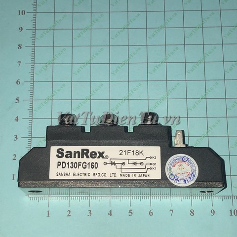 PD130FG160 Module Diode 130A 1600V SANREX; Mã: PD130FG160; Kiểu chân: Module bắt vít; Thương hiệu: SanRex; Xuất xứ: Hàng mới