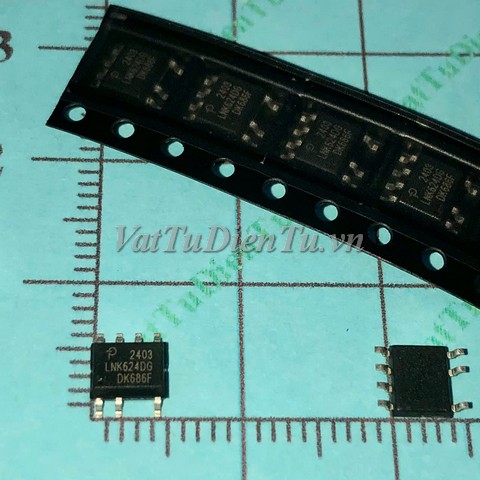 LNK624DG LNK624 SOP7 IC nguồn Energy-Effi cient, Off-line Switcher with Accurate Primary-side Constant-Voltage (CV) Control; Mã: LNK624DG; Hàng tương đương: LNK623PG/DG 6.5...