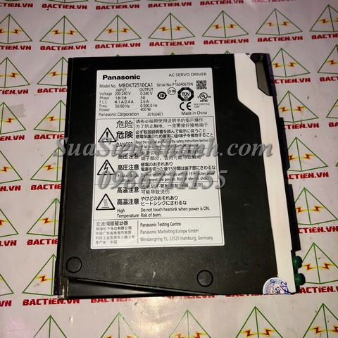 MBDKT2510CA1 SERVO DRIVER 400W Panasonic 400W (HTM); Mã: MBDKT2510CA1; Xuất xứ: Hàng tháo máy 