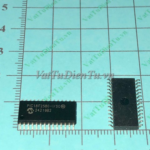 PIC18F2580 SOP28 IC Vi Điều Khiển 8-bit 32KB Flash CAN; Mã: PIC18F2580; Kiểu chân: dán SOP-28; Thương hiệu: Microchip; Xuất xứ: Hàng mới