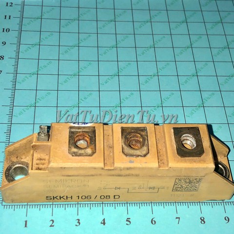 SKKH106/08D Module Thyristor 106A 800V SEMIKRON (HTM); Mã: SKKH106-08D; Xuất xứ: Hàng tháo máy; Thương hiệu: SEMIKRON