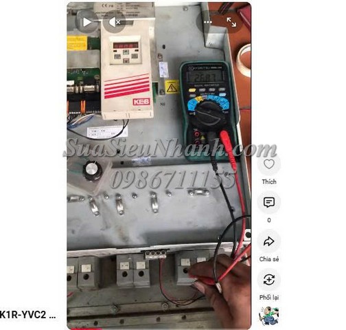 Sửa Biến tần KEB 55kW HAITIAN 22F5K1R-YVC2 7647 Lỗi E.OC Sửa chữa Biến tần KEB 55kW HAITIAN Model: 22F5K1R-YVC2 Serial: 7647 Lỗi E.OC