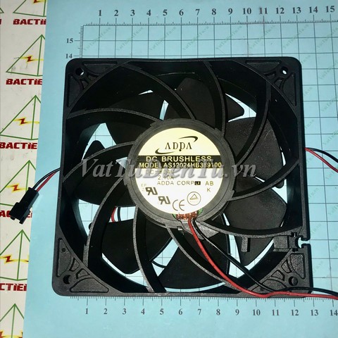 AS12024HB389100 Quạt tản nhiệt 24V 2.1A 120x120x38mm ADDA 2 dây; Mã: AS12024HB389100; Hãng SX: ADDA; Xuất xứ: Hàng mới