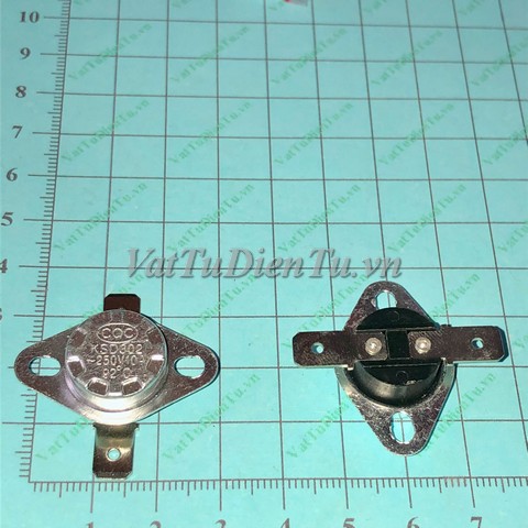 KSD302 Rơ le nhiệt 10A 250V loại thường đóng 92 độ; Mã: KSD302-92; Dùng cho: vật tư bếp từ, vật tư ấm điện