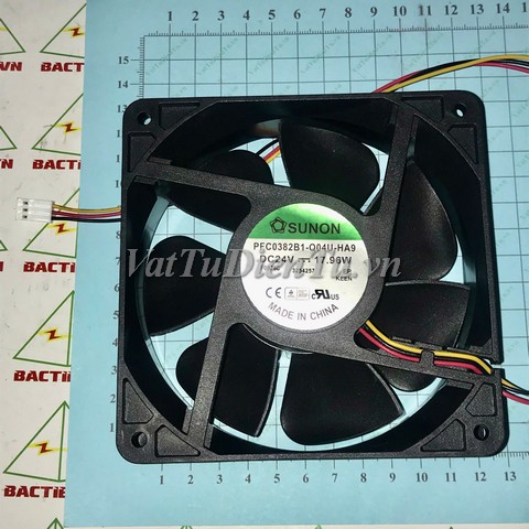 PFC0382B1-Q04U-HA9 Quạt tản nhiệt 24V 17.96W 120x120x38mm SUNON 3 dây; Mã: PFC0382B1-Q04U-HA9; Thương hiệu: SUNON; Xuất xứ: Hàng mới; Phân nhóm: Quạt tản nhiệt 24V, quạt 24VDC, quạt 12cm, quạt SUNON 3 dây