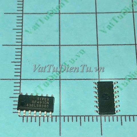 SP491CN SP491CN-L/TR SOP14 IC Driver, Enhanced Full Duplex RS-485 Transceivers; Mã: SP491CN; Kiểu chân: dán 14 chân SOP-14; Xuất xứ: Hàng chính hãng; Thương hiệu: SIPEX