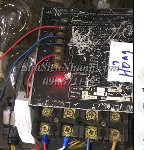 Sửa Bộ điều khiển nhiệt TPR-Series TPR-P380V35A50HZ TPR-2P-380-50MR 0901 Lỗi Chập công suất Sửa chữa Bộ điều khiển nhiệt TPR-Series Model: TPR-P380V35A50HZ TPR-2P-380-50MR Serial: 0901 Lỗi chập công suất